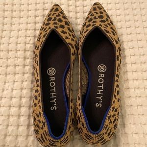 NEVER WORN Rothy flats in leopard pattern
